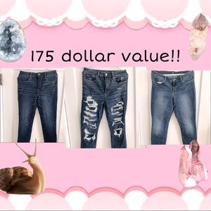 💕Three Gap/American Eagle jeans size 8 womens!!💕